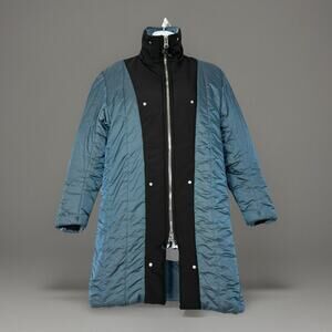 The Arrivals Womens Jacket Small Blue Puffer Long Line Parka Zip Coat‎ Packable